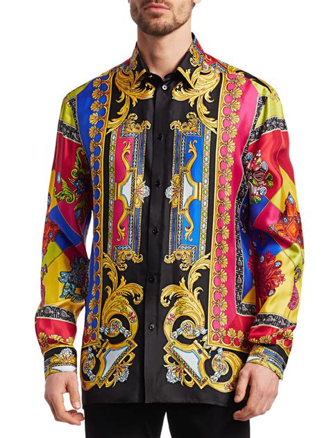 versace silk shirt for sale|versace silk shirt price.